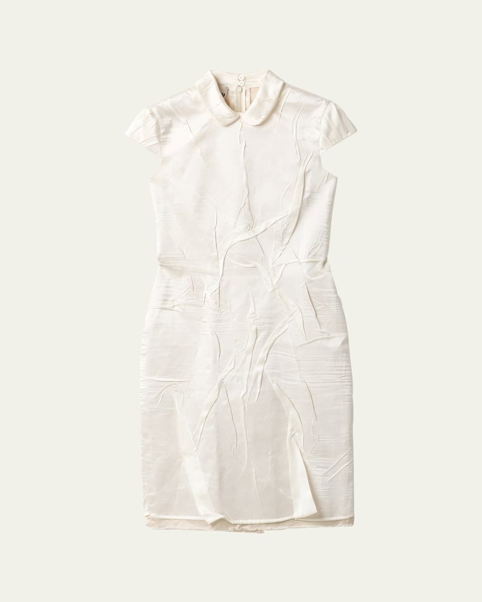 Wrinkled Raw Cut Dress